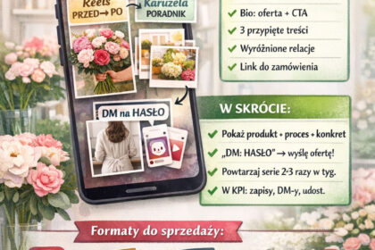 tik tok instagram dla florystów